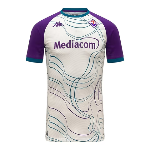 Fiorentina Pré Jogo 25/26 Torcedor Kappa - Branca e Roxo