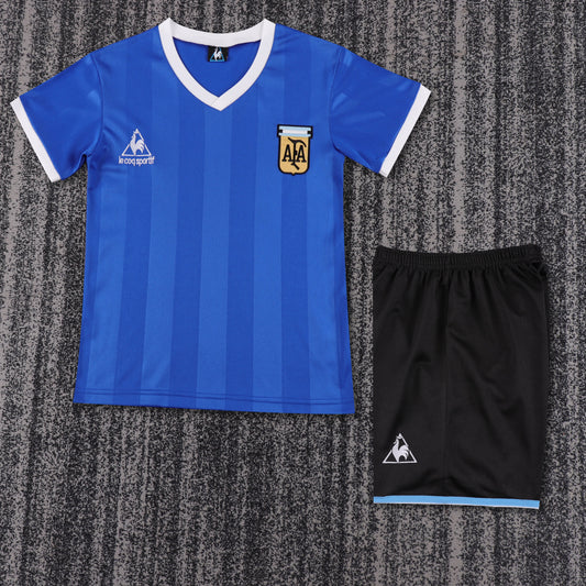 Kit Infantil Argentina Away 1986 - Azul