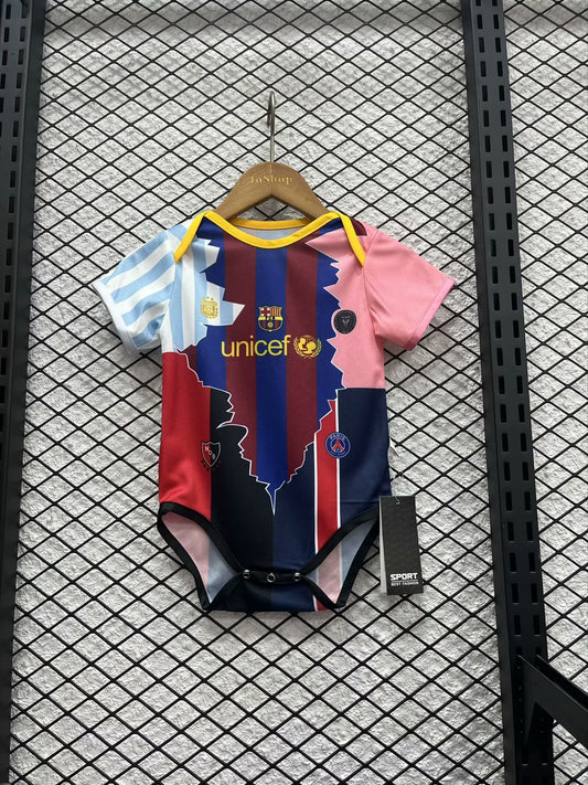 Body Bebê Infantil Messi Carreira Home - Colorido