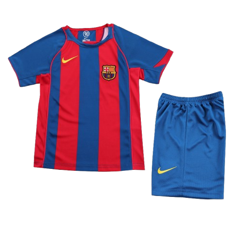 Kit Infantil Barcelona Home Retrô 04/05 - Grená