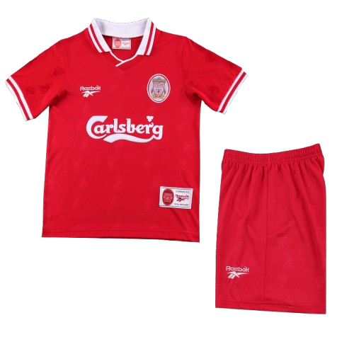 Kit Infantil Liverpool Home Retrô 96/97 Reebok - Vermelho