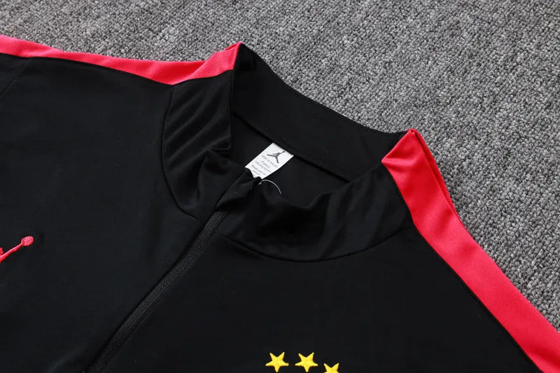 Kit Agasalho + Calça Brasil Jordan - Preto e Vermelho