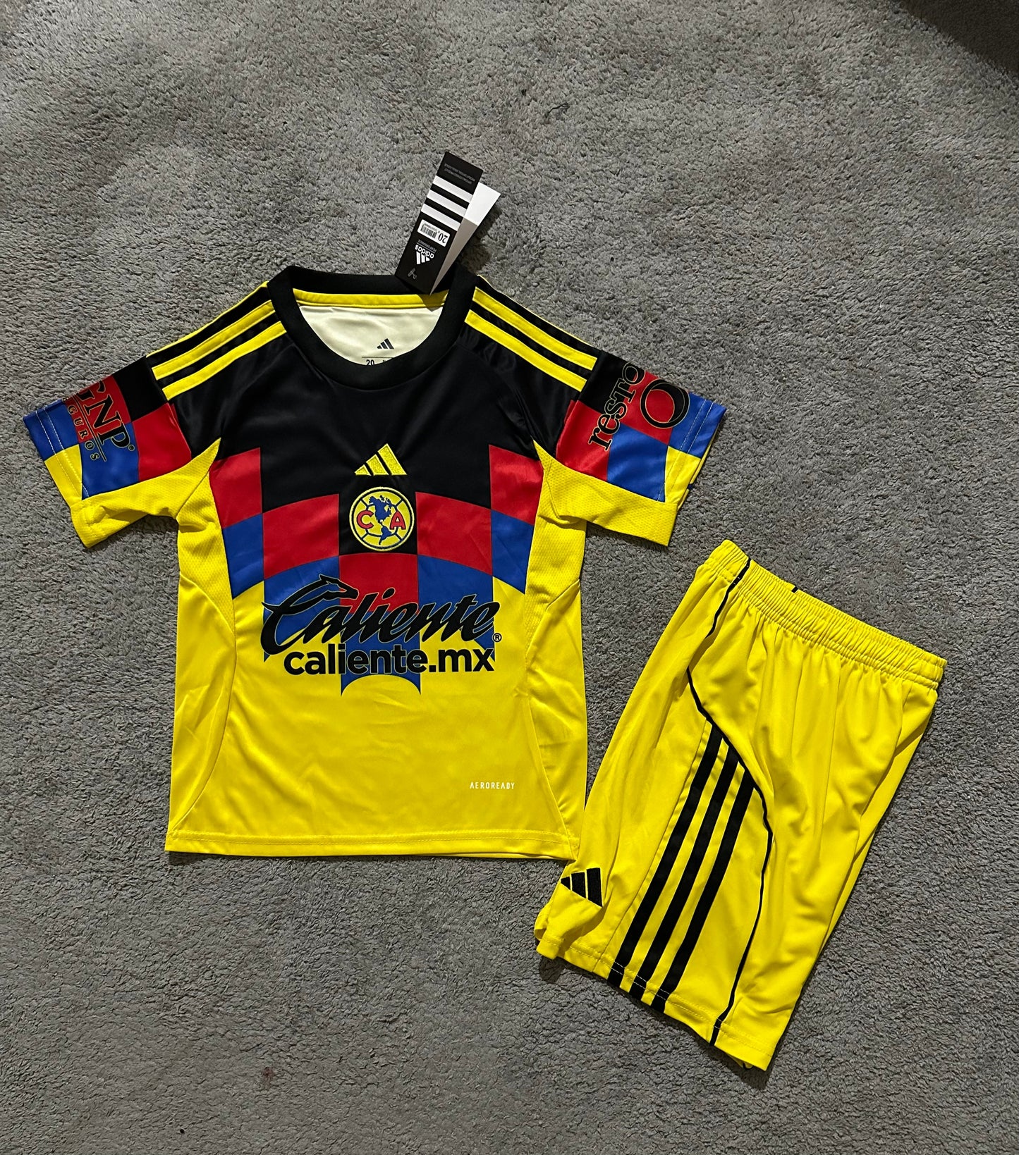 Kit Infantil America do México Home 25/26   - Amarelo e Preto