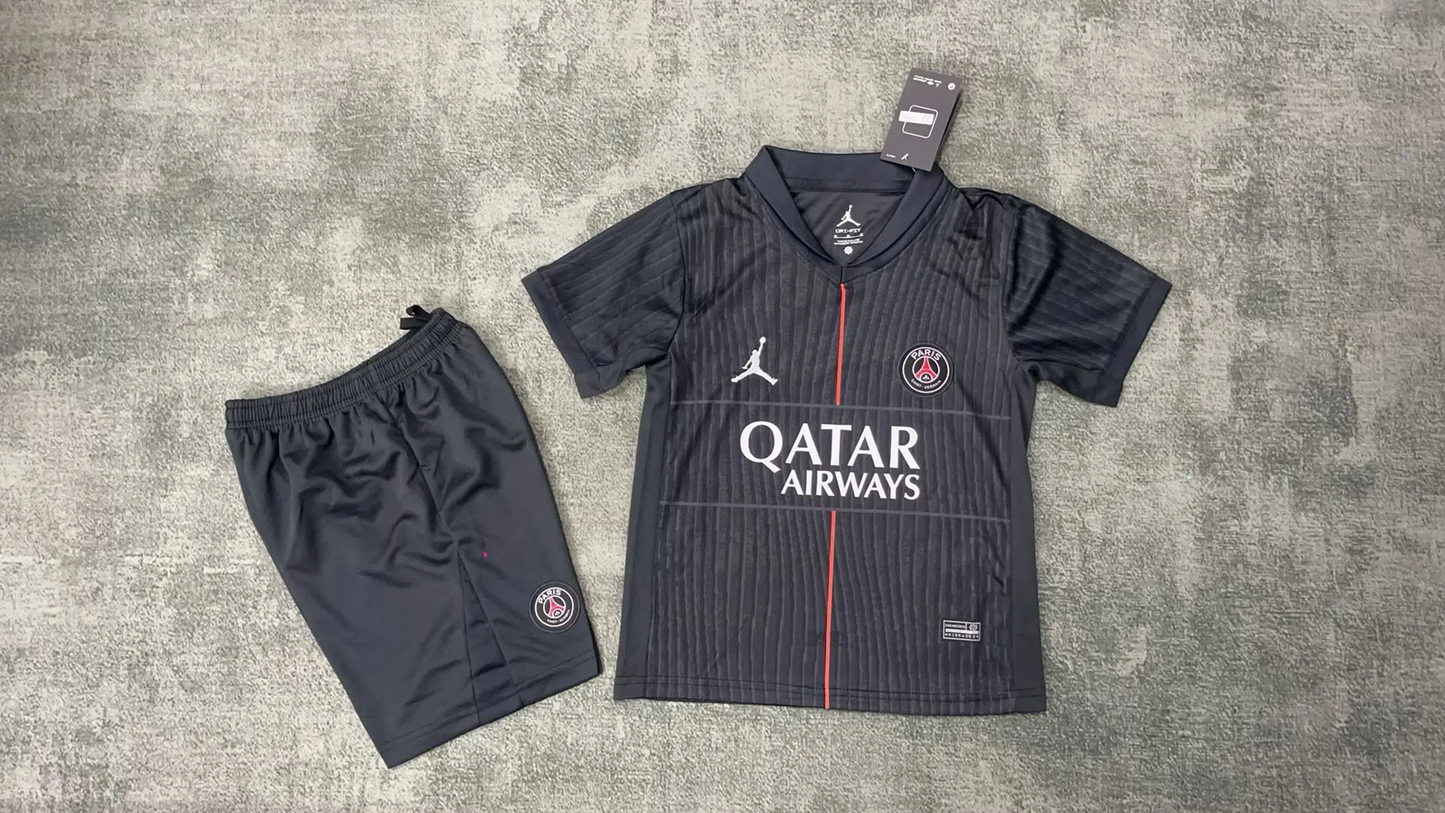 Kit Infantil PSG Fourth 25/26 - Preto