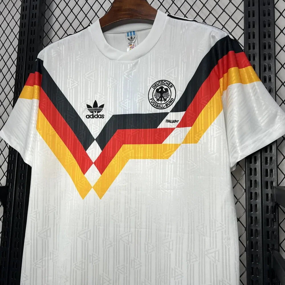Alemanha Home Retrô 1990 Masculino Adidas - Branca