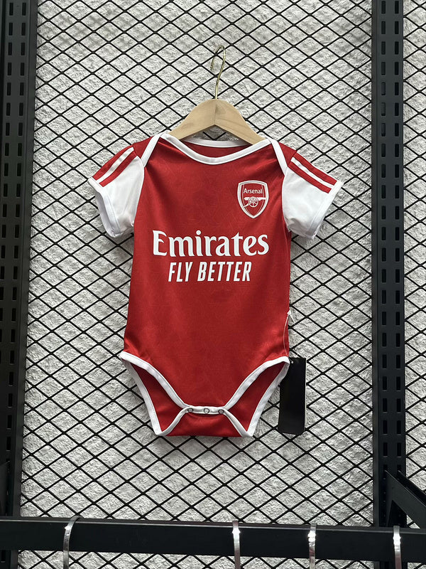 Body Bebê Infantil Arsenal Home 25/26  - Vermelho e Branco
