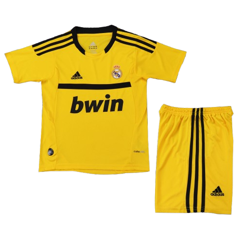Kit Infantil Real Madrid Goleiro Retrô 11/12 - Amarelo