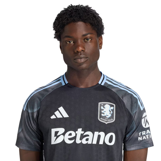 Aston Villa Away 25/26 Jogador Adidas - Preto