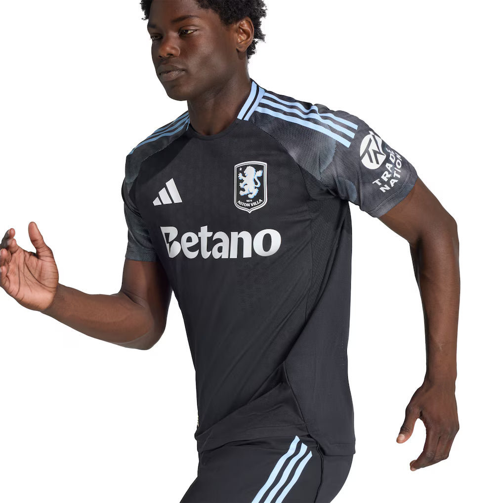 Aston Villa Away 25/26 Jogador Adidas - Preto