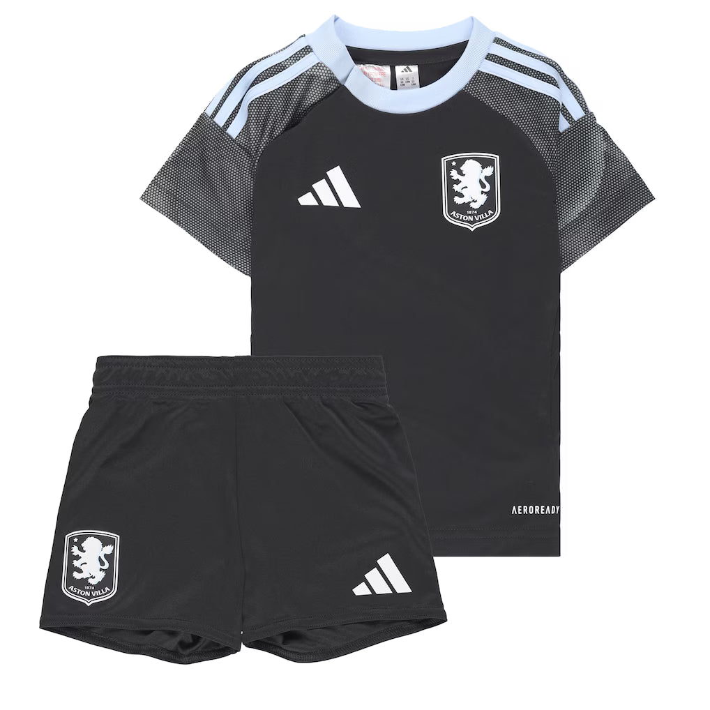 Kit Infantil Aston Villa Away 25/26  - Preto