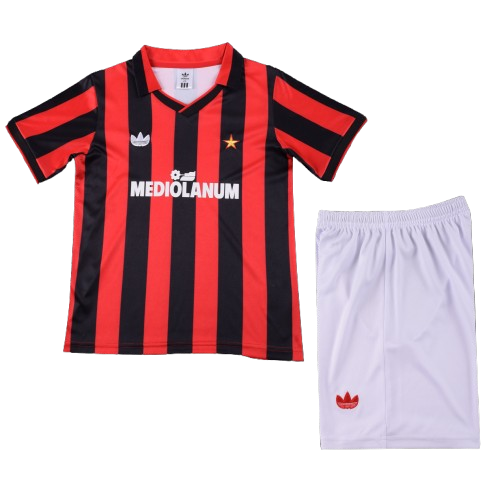 Kit Infantil Milan Home Retrô 90/91 - Vermelho e Preto
