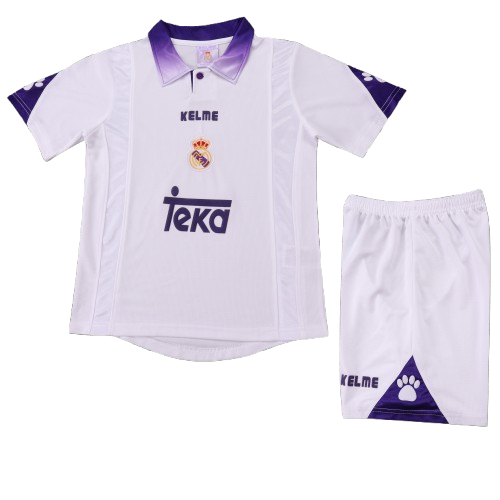 Kit Infantil Real Madrid Home Retrô 97/98 Kelme - Branco