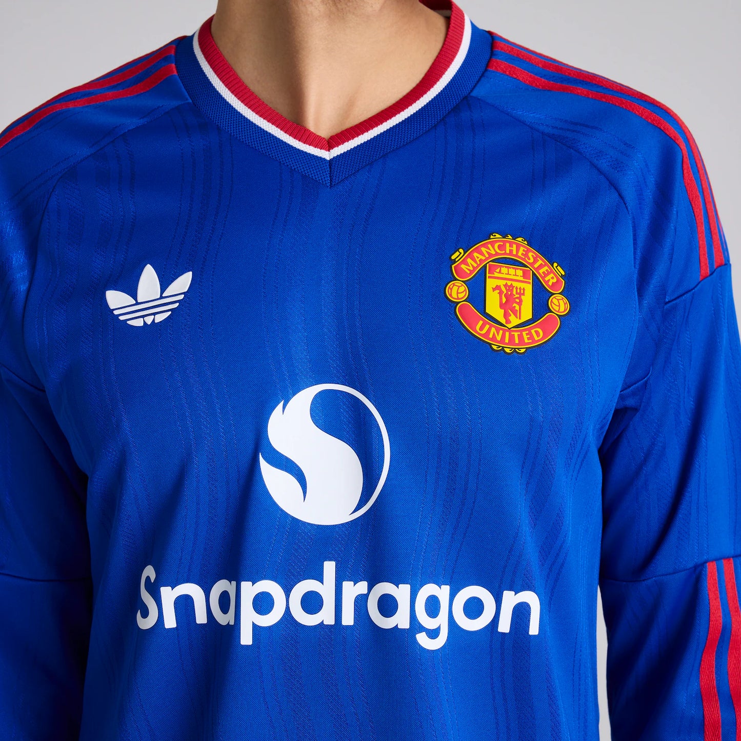 Manchester United Away Manga Longa 26/27 Jogador Adidas - Azul