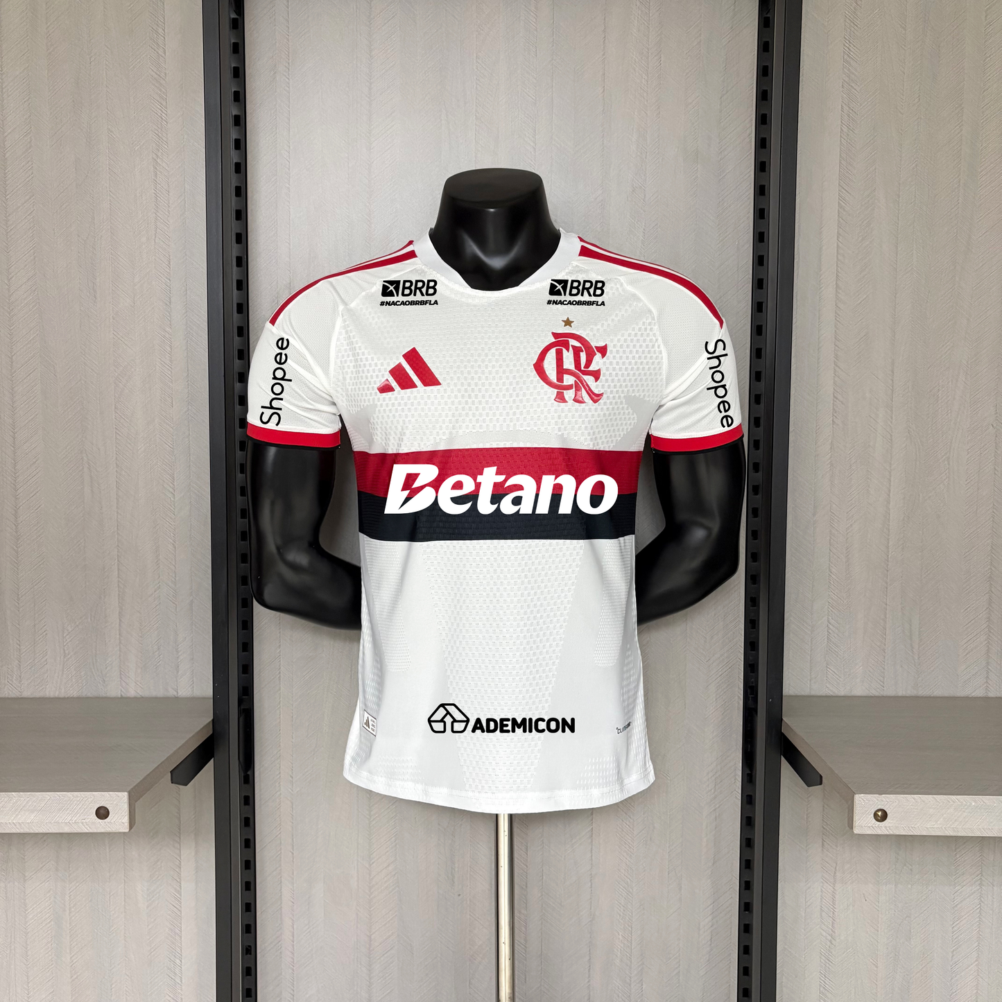 Flamengo Away 26/27 Jogador Com Patrocínios Adidas Masculino - Branca
