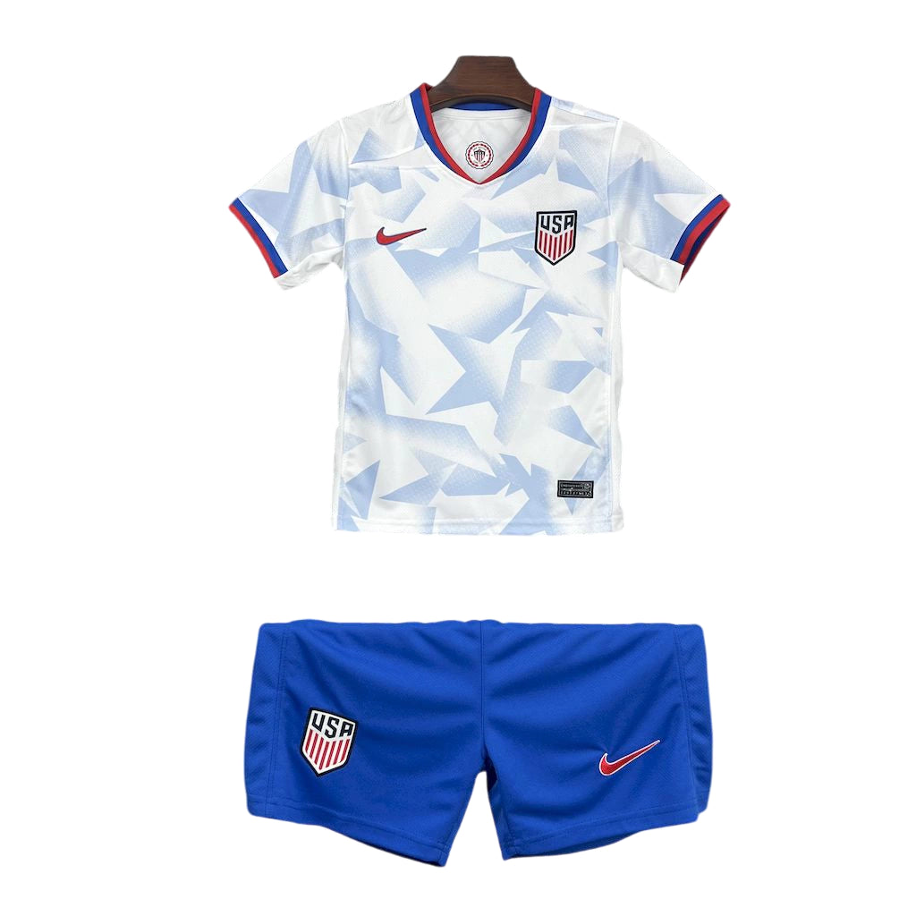 Kit Infantil EUA Home 25/26 - Branco e Azul