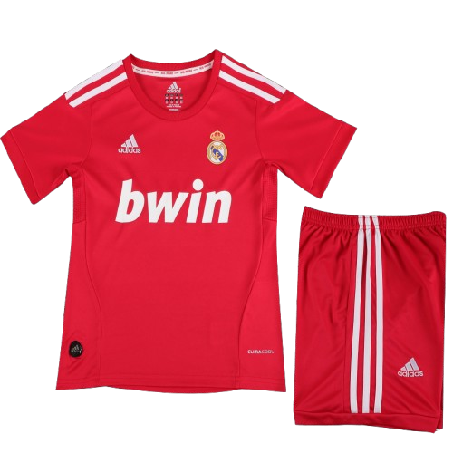 Kit Infantil Real Madrid Third Retrô 11/12 - Vermelho