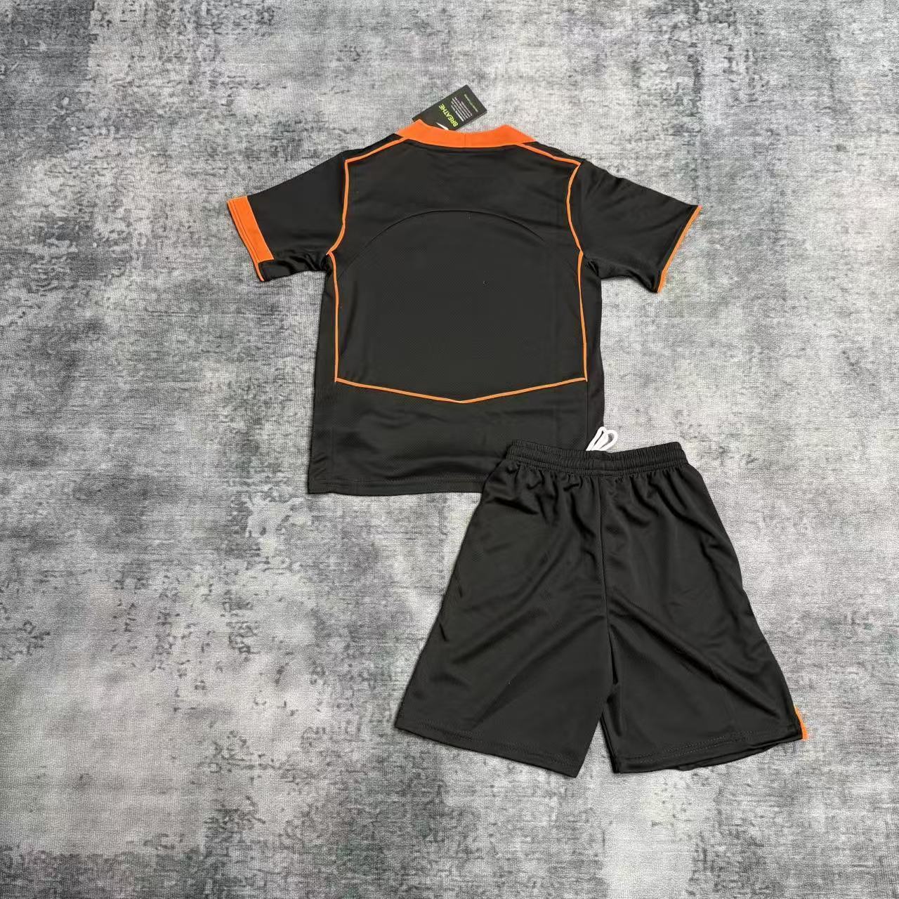 Kit Infantil Corinthians Third 25/26 Feminino - Preto e Laranja