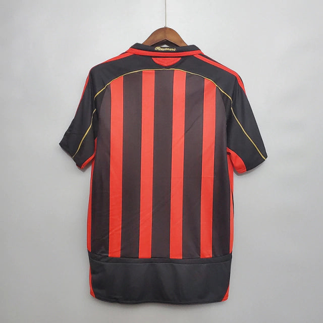 Milan Home Retrô 2006/2007 Adidas - Vermelha e Preta