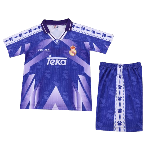 Kit Infantil Real Madrid Away Retrô 96/97 Kelme - Azul