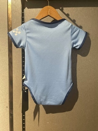 Body Bebê Infantil Manchester City Home 24/25  - Azul Claro