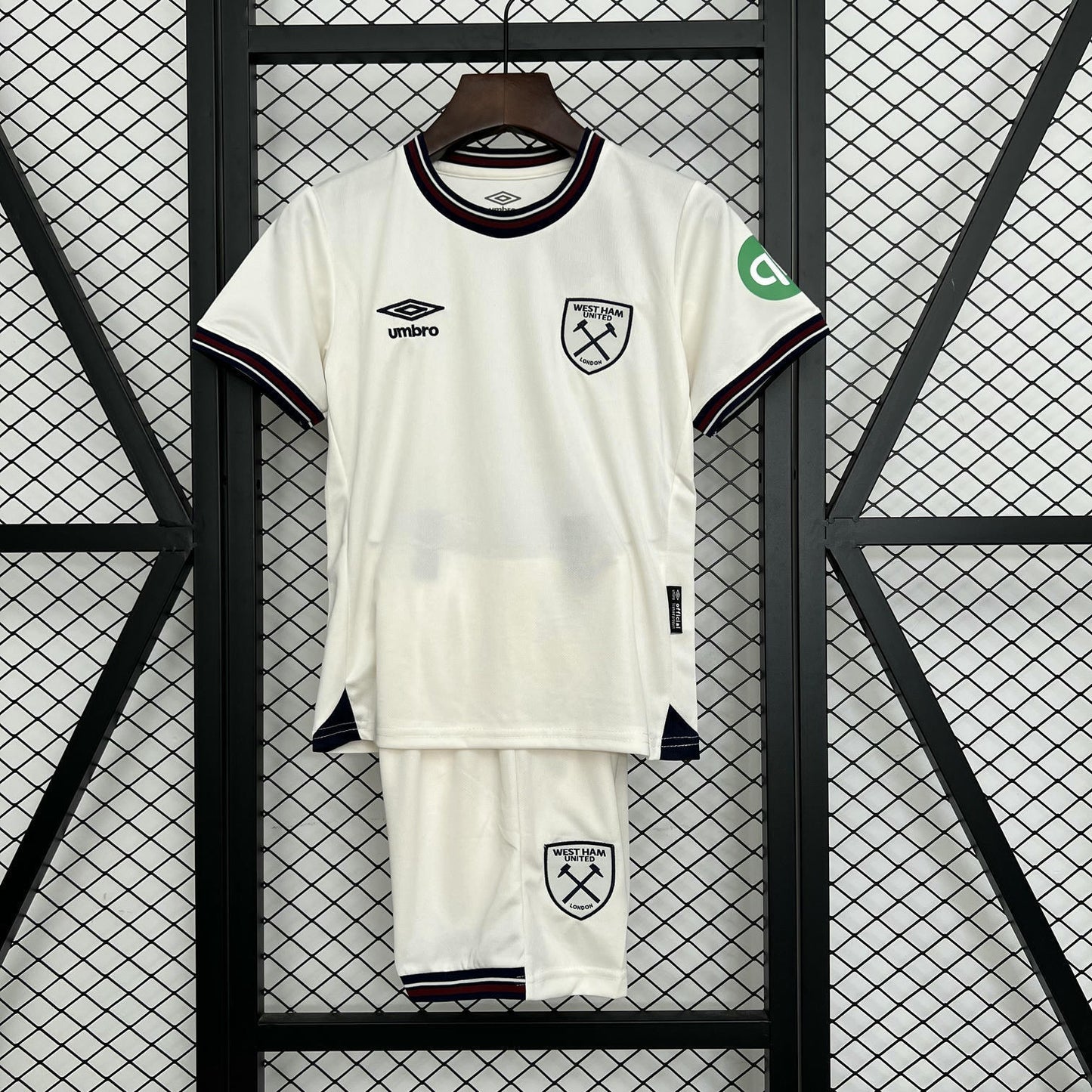 Kit Infantil West Ham Away 25/26 - Branco