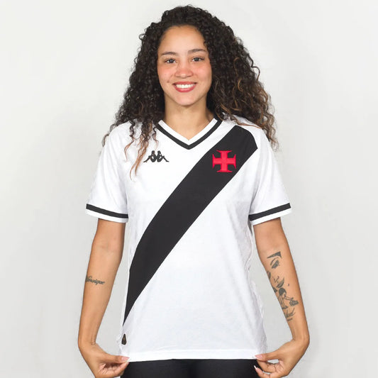 Vasco Away 25/26 Kappa Feminino - Branco