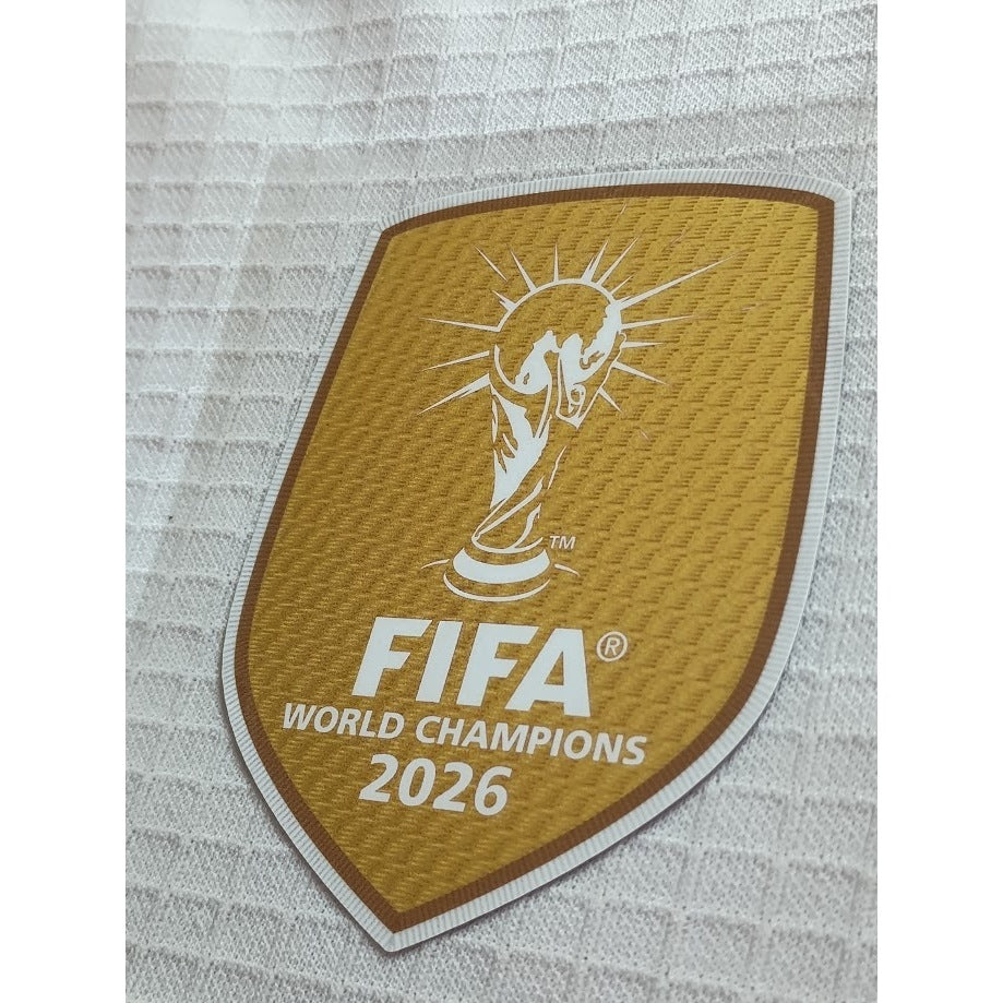Espanha Away Duas Estrelas + Patchs 26/27 Adidas Jogador - Branca