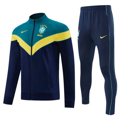 Kit Agasalho + Calça Brasil Nike - Preto e Verde