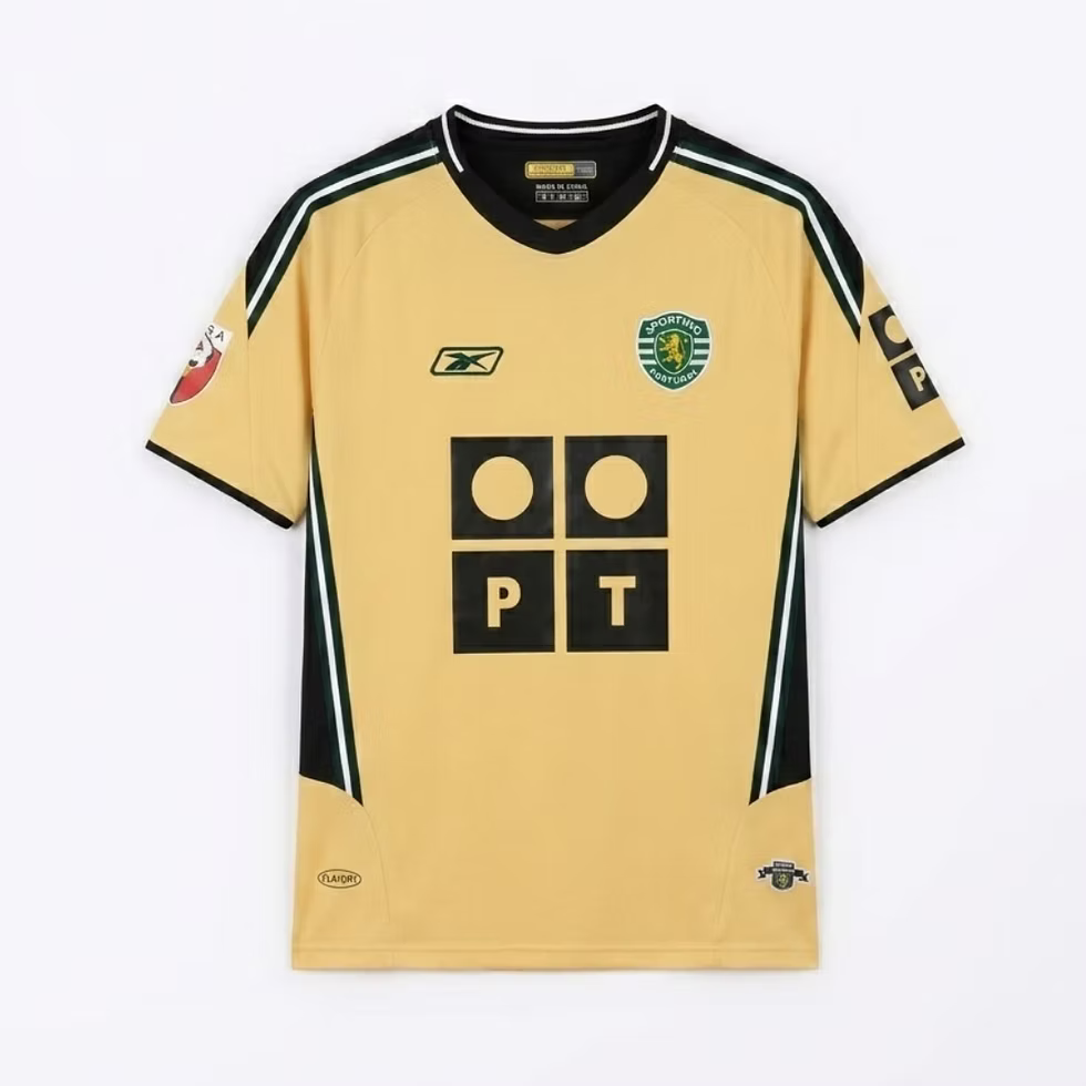 Sporting Away 02/03 Reebok - Dourado