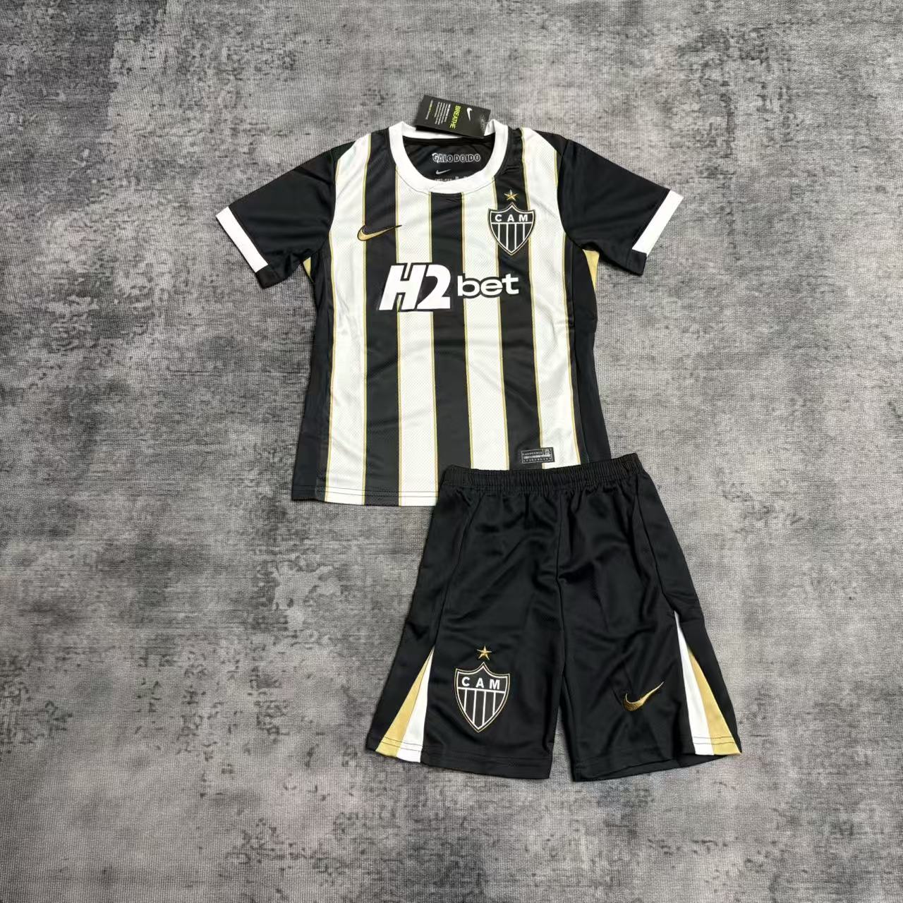Kit Infantil Atlético Mineiro Home 26/27 - Preto e Branco