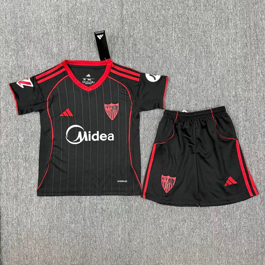 Kit Infantil Sevilla Third 25/26 - Preto