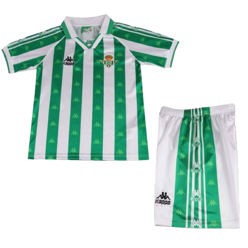 Kit Infantil Real Betis Home Retro 1995/96 - Verde e Branca