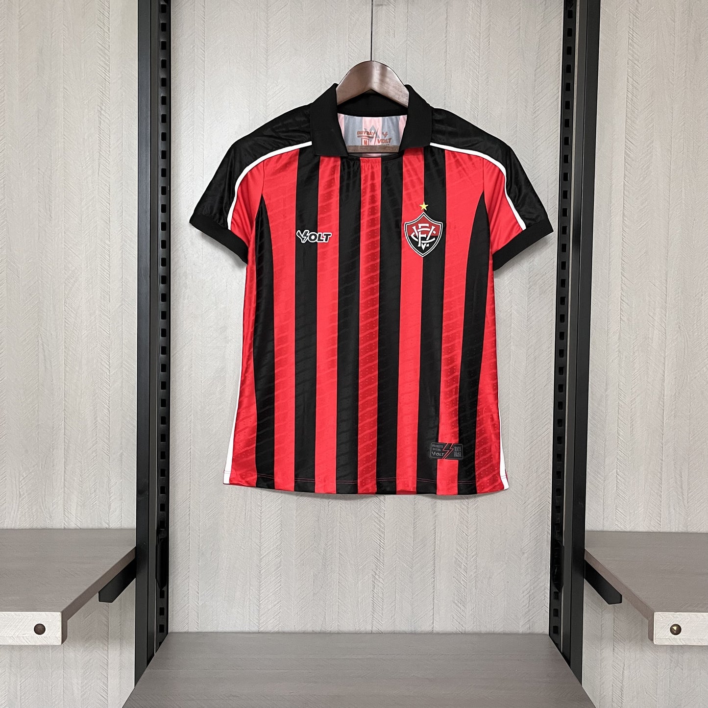 Vitória Home 25/26 Feminino - Vermelha e Preta
