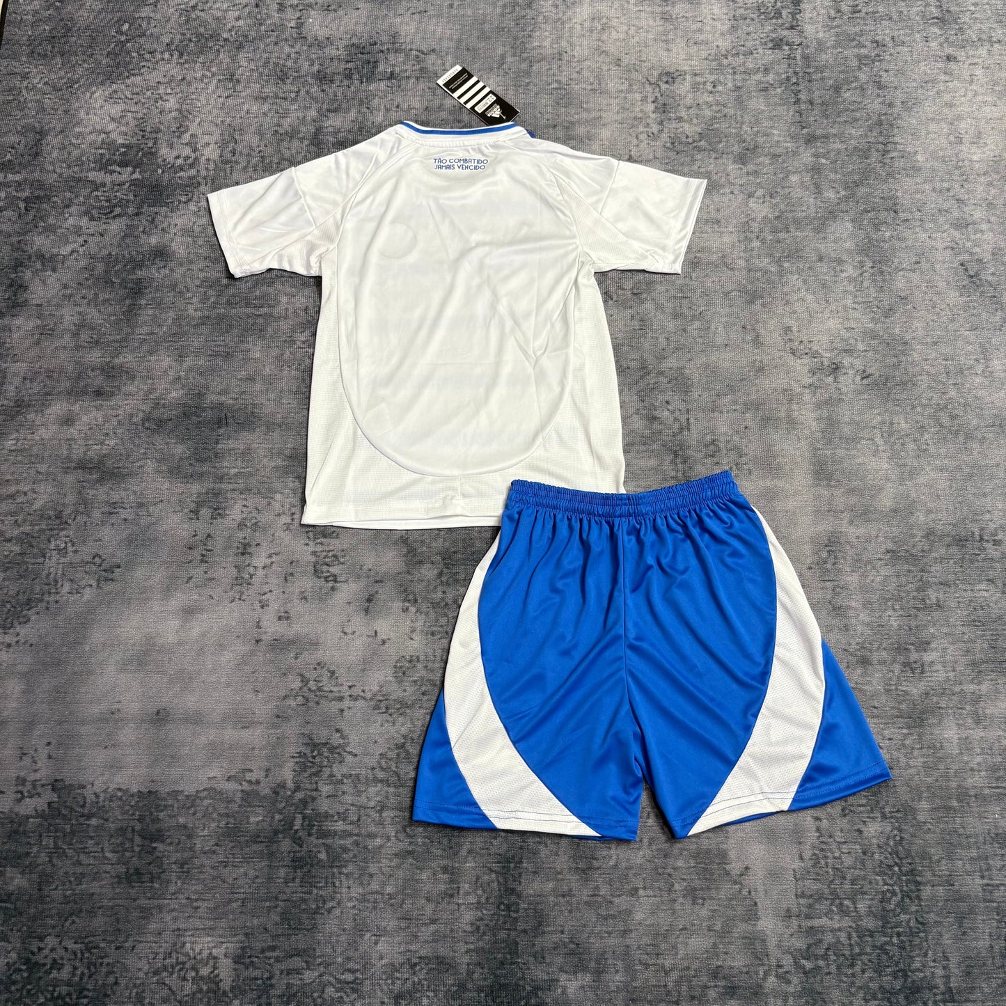Kit Infantil Cruzeiro Away 25/26 . - Branco e Azul