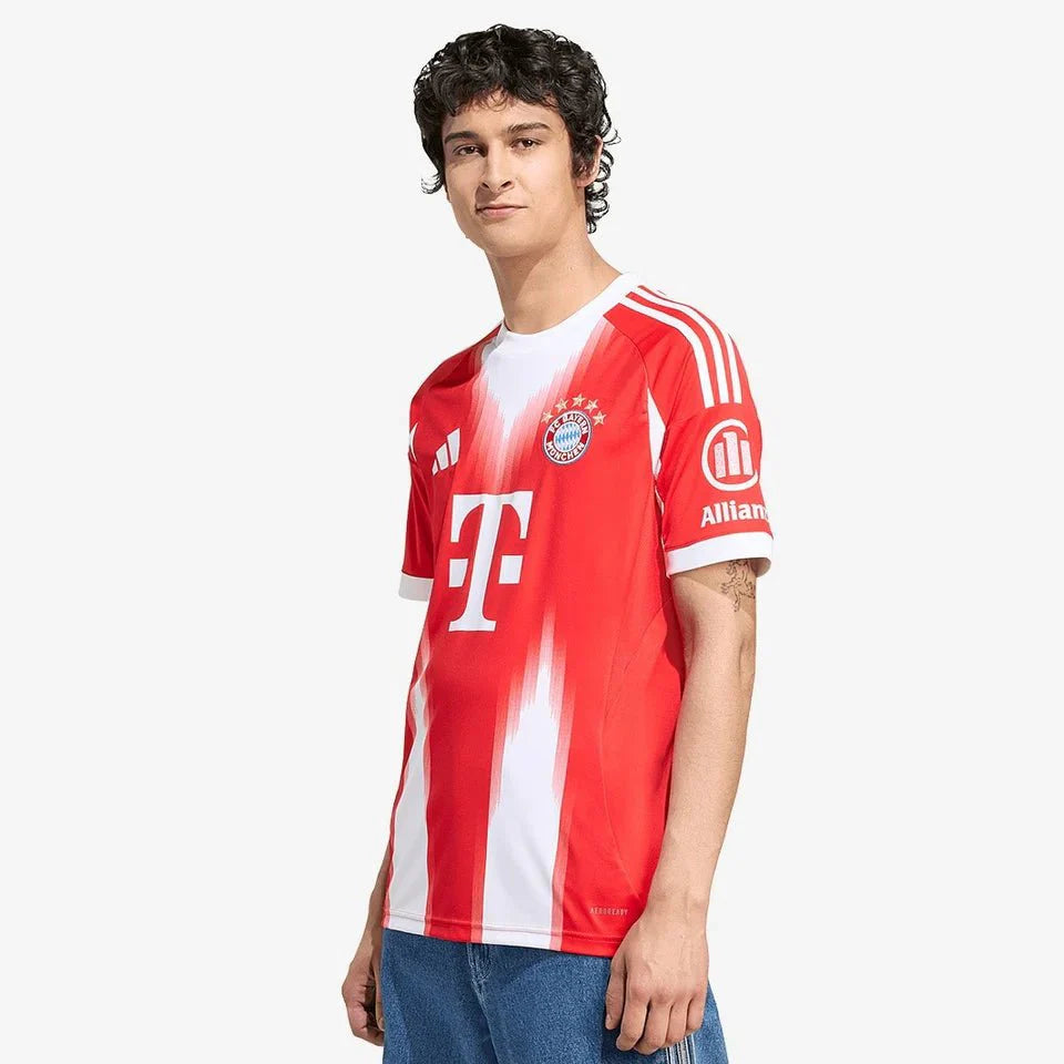 Bayern De Munique Home 25/26 Torcedor Adidas - Vermelho e Branco