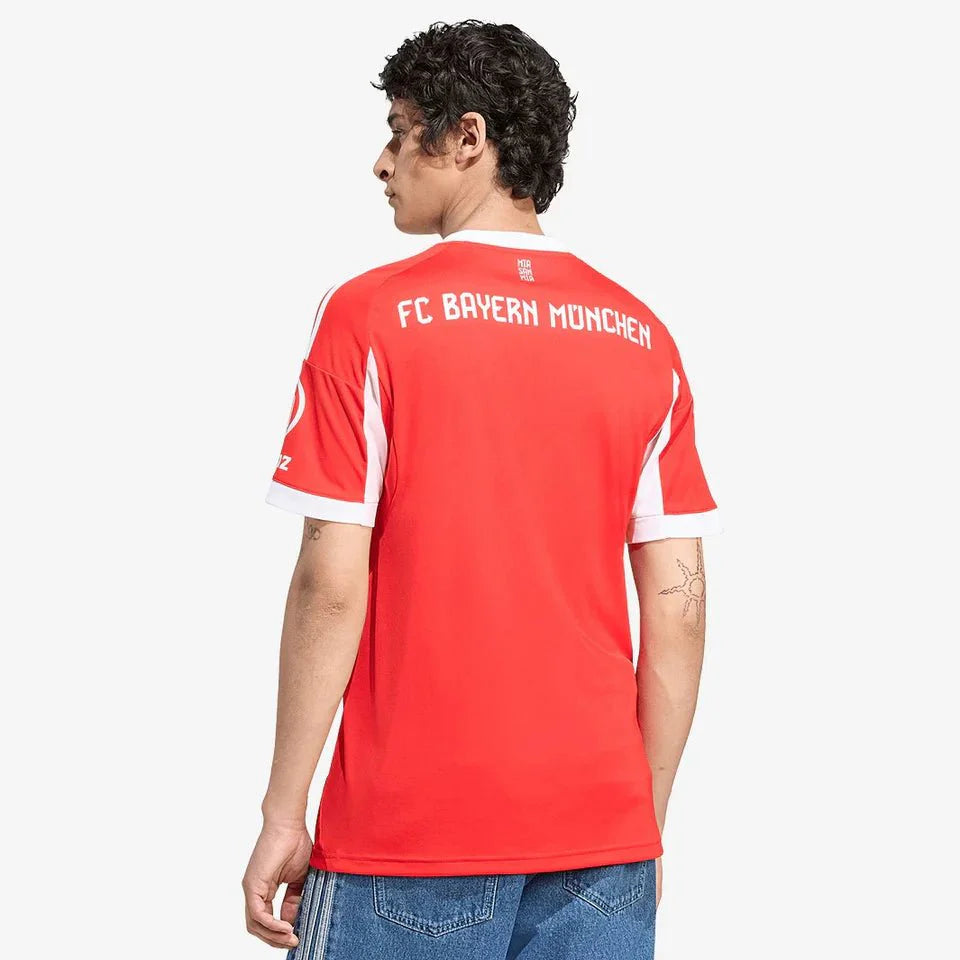 Bayern De Munique Home 25/26 Torcedor Adidas - Vermelho e Branco