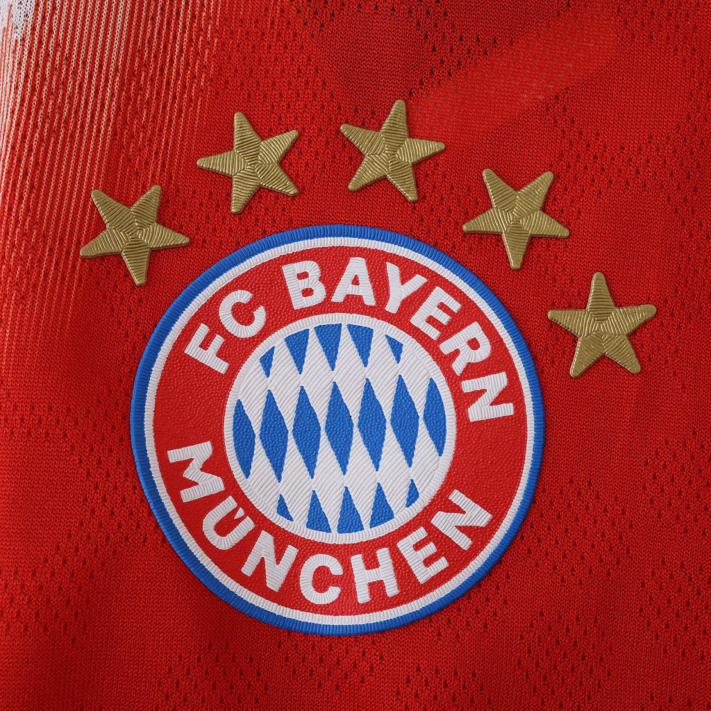 Bayern de Munique Home 25/26 Jogador Adidas - Vermelho e Branco