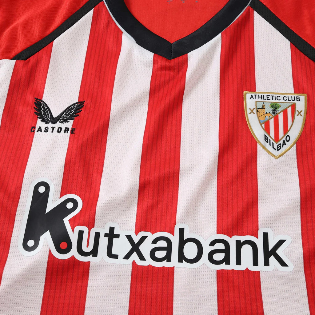 Athletic Bilbao Home 26/27 Torcedor Castore  - Vermelho e Branco