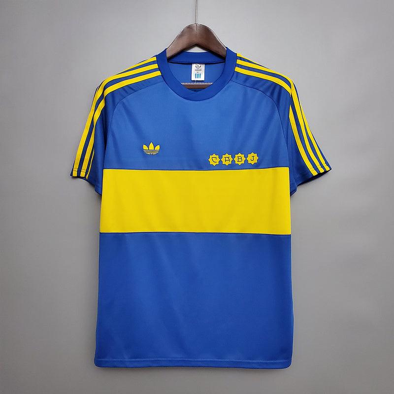 Boca Juniors Home Retrô 1981 Azul e Amarela - Adidas