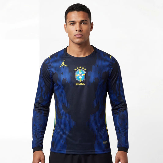 Brasil Away Manga Longa 26/27 Jogador Nike Masculina - Azul