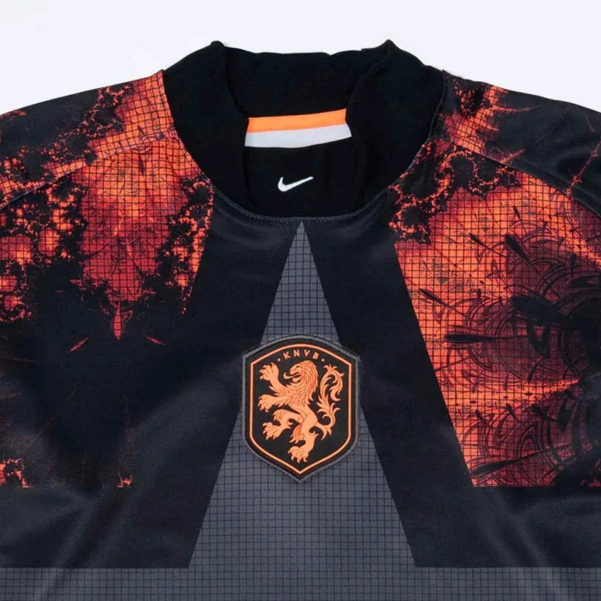 Holanda Goleiro Manga Longa 26/27 Masculino Nike Torcedor - Preto e Laranja