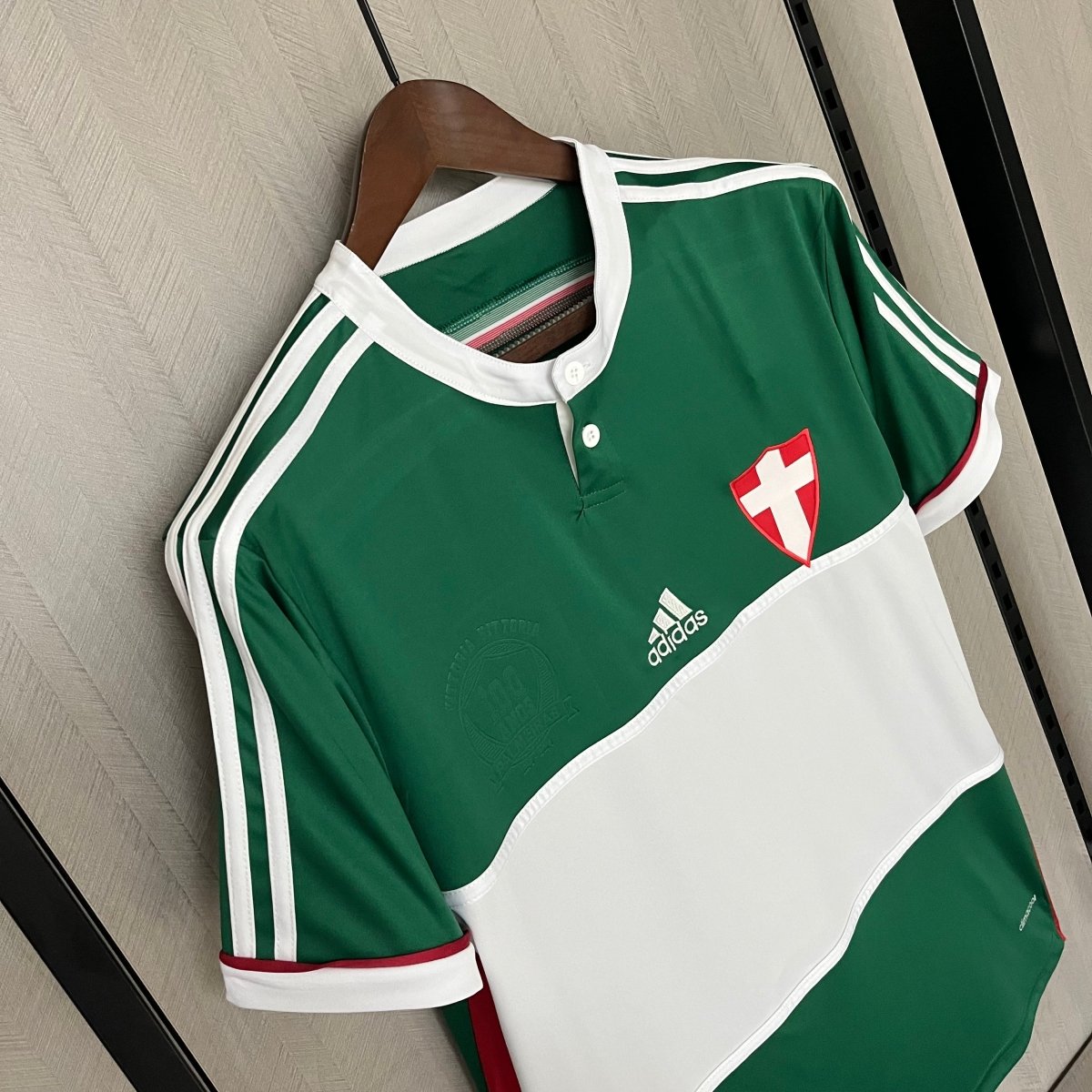 Palmeiras Retro 2014 100th Adidas Torcedor Masculina - Verde e Branca