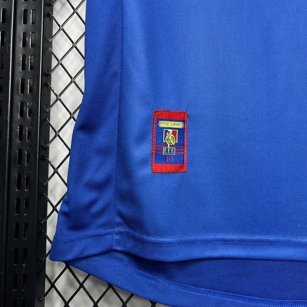 França Home Retrô 1998 Masculino Adidas  - Azul