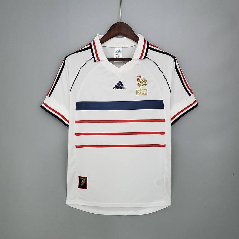 França Away Retrô 1998 Masculino Adidas - Branca
