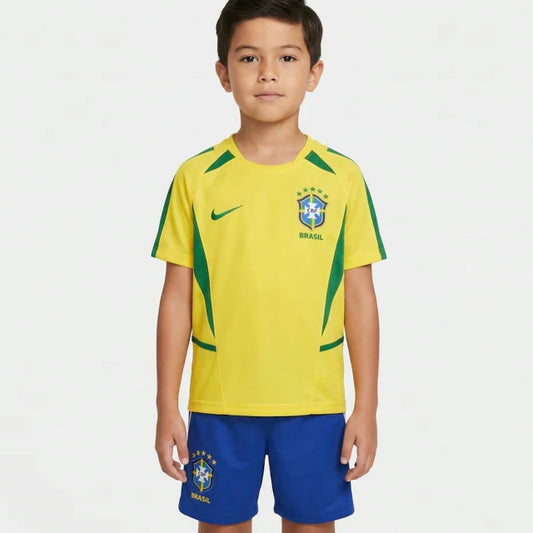Kit Infantil Brasil Retro Home 2002 - Amarela