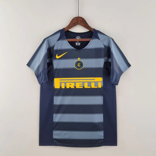Inter de Milão Away Retrô 04/05 Nike - Azul e Cinza