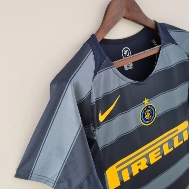 Inter de Milão Away Retrô 04/05 Nike - Azul e Cinza