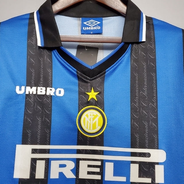 Inter de Milão Home Retrô 1997/1998 Umbro - Azul e Preta