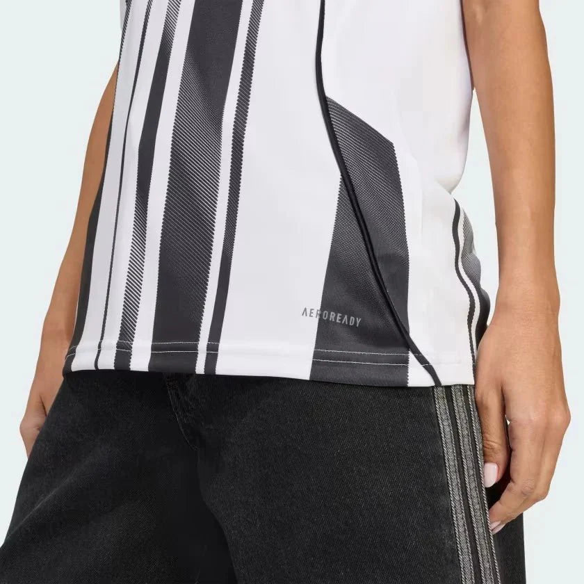 Juventus Home 25/26 Feminina Adidas  - Preto e Branco