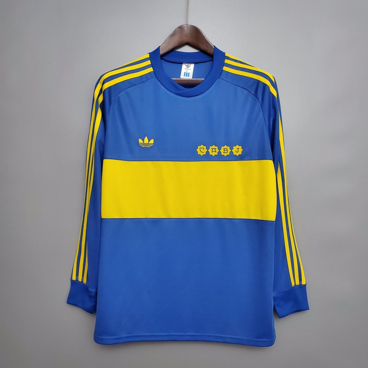 Boca Juniors Home Retrô Manga Longa 1981 Adidas - Azul